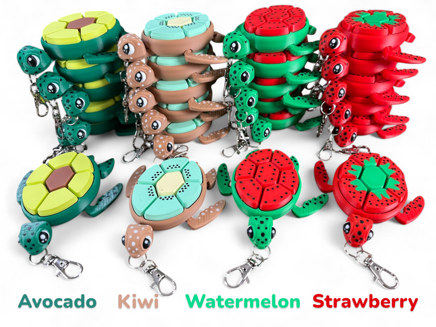 Fidget Clickers - 3D Printed Desktop Fidget Keychains - Collectible Figurines