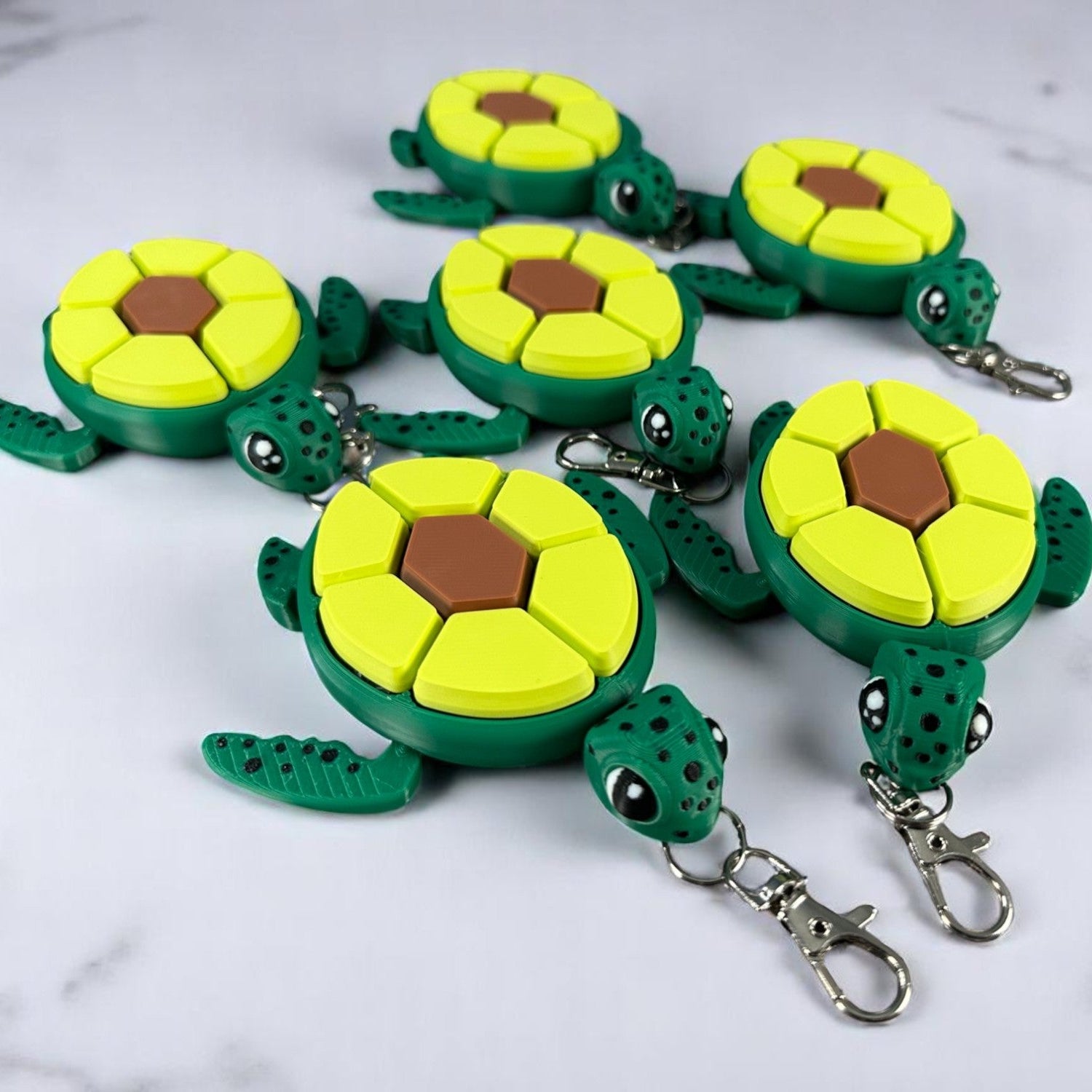 Turtle Fidget Clicker Keychain